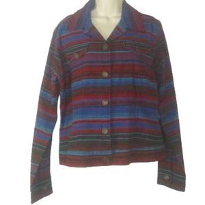 Vintage Cattlelac Ranch Southwest Blanket Stripe Cotton Jacket